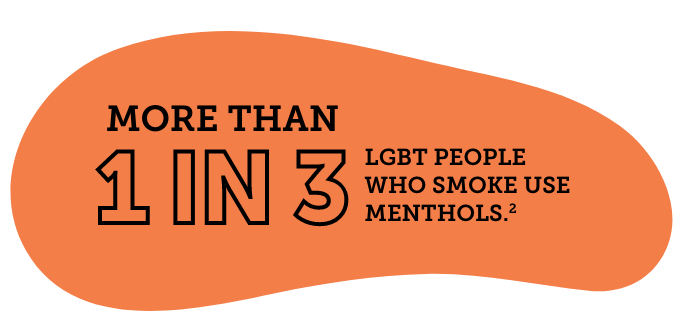 More than 1 in 3 LGBT people who smoke use menthols.2